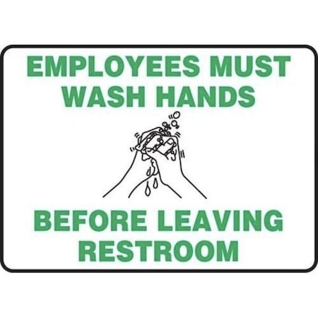 Accuform SAFETY SIGN EMPLOYEES MUST WASH MHSK968XT MHSK968XT